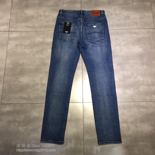 Armani男裝 19春夏新款 阿瑪尼牛仔褲 深藍色洗水牛仔褲  tzy1725